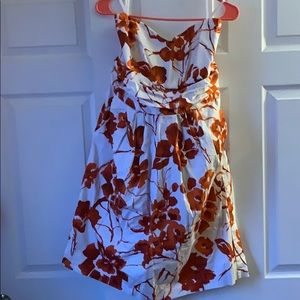 Beautiful Orange and white floral dress